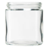 5oz Standard Glass Jar - Black Plastic Screw Lid