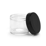 Glass No Neck Concentrate Containers 6ML - Black Lid